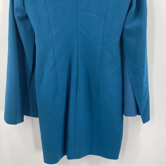 BLACK HALO EVE By LAUREL BERMAN Dress Size 6 Statement Sleeve Cutout La Rue Mini - Picture 6 of 16